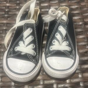 Kids Black Canvas Sneakers